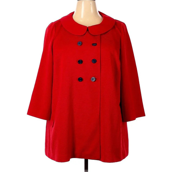 Modcloth Jackets & Blazers - Modcloth Red Peacoat